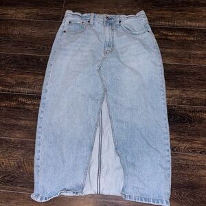 Abercrombie & Fitch Light Blue Denim Skirt